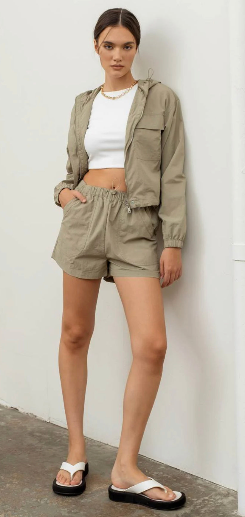 Windbreak Jacket & Shorts Set