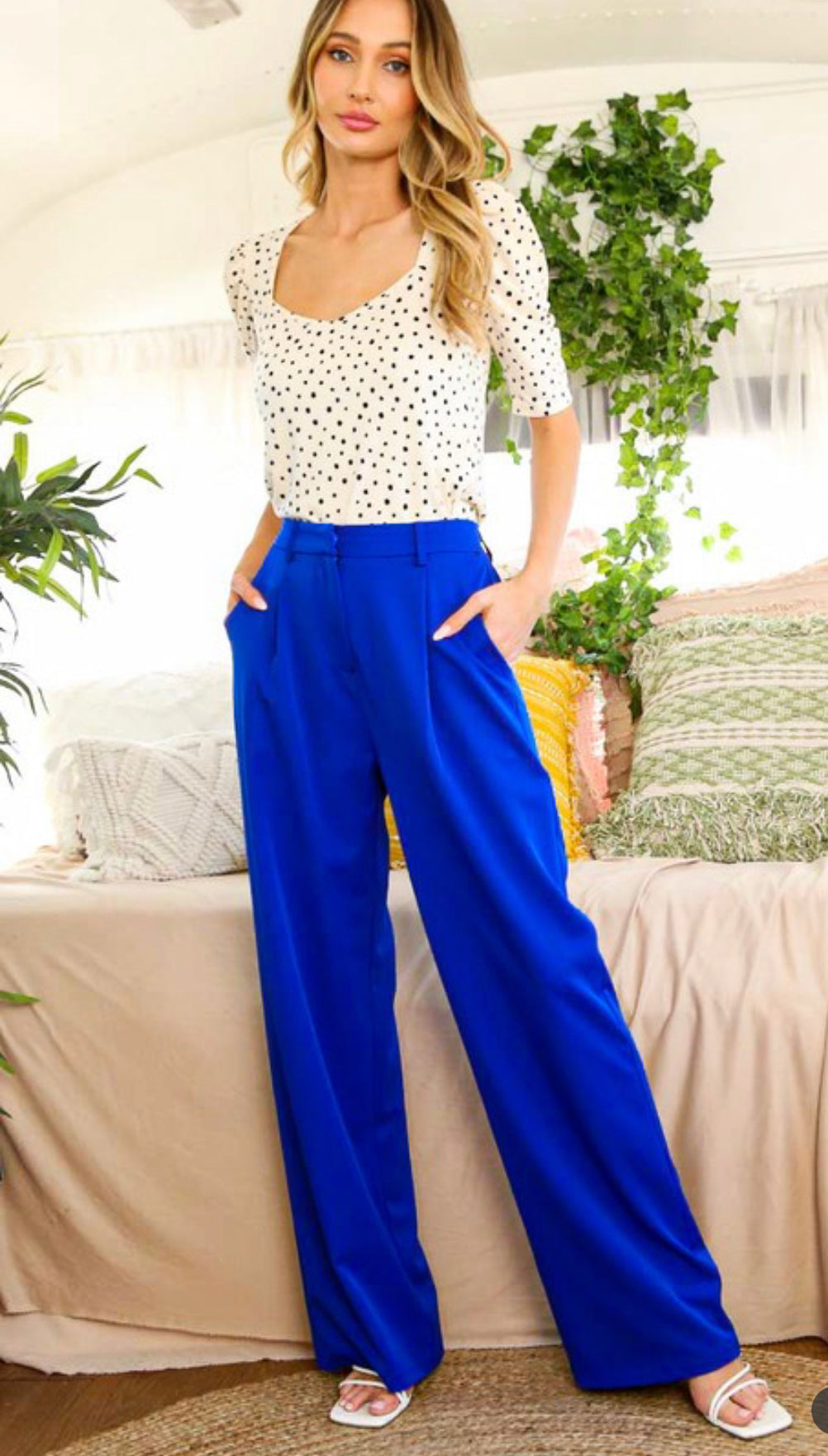 Royal Blue Woven Pants