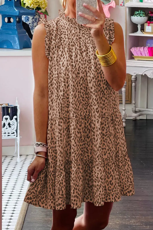 Leopard Ruffle Dress