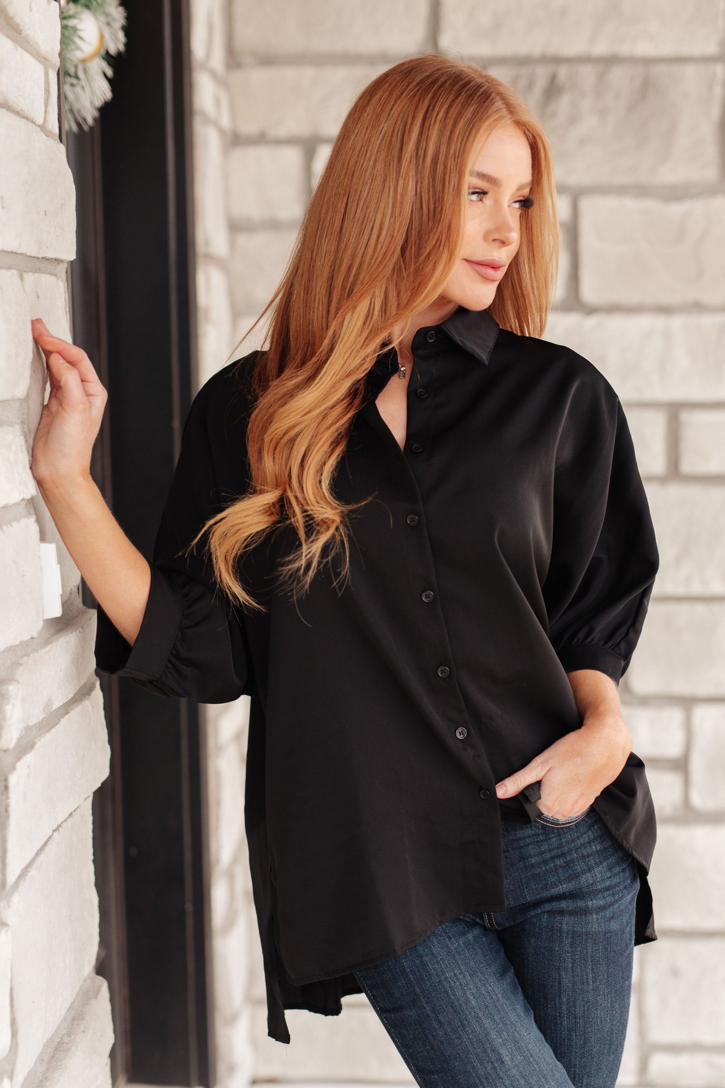 Turned Out Perfect Oversized Button Down