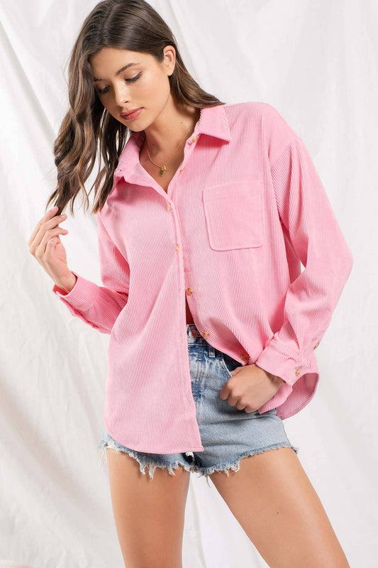 CORDUROY BUTTON UP JACKET