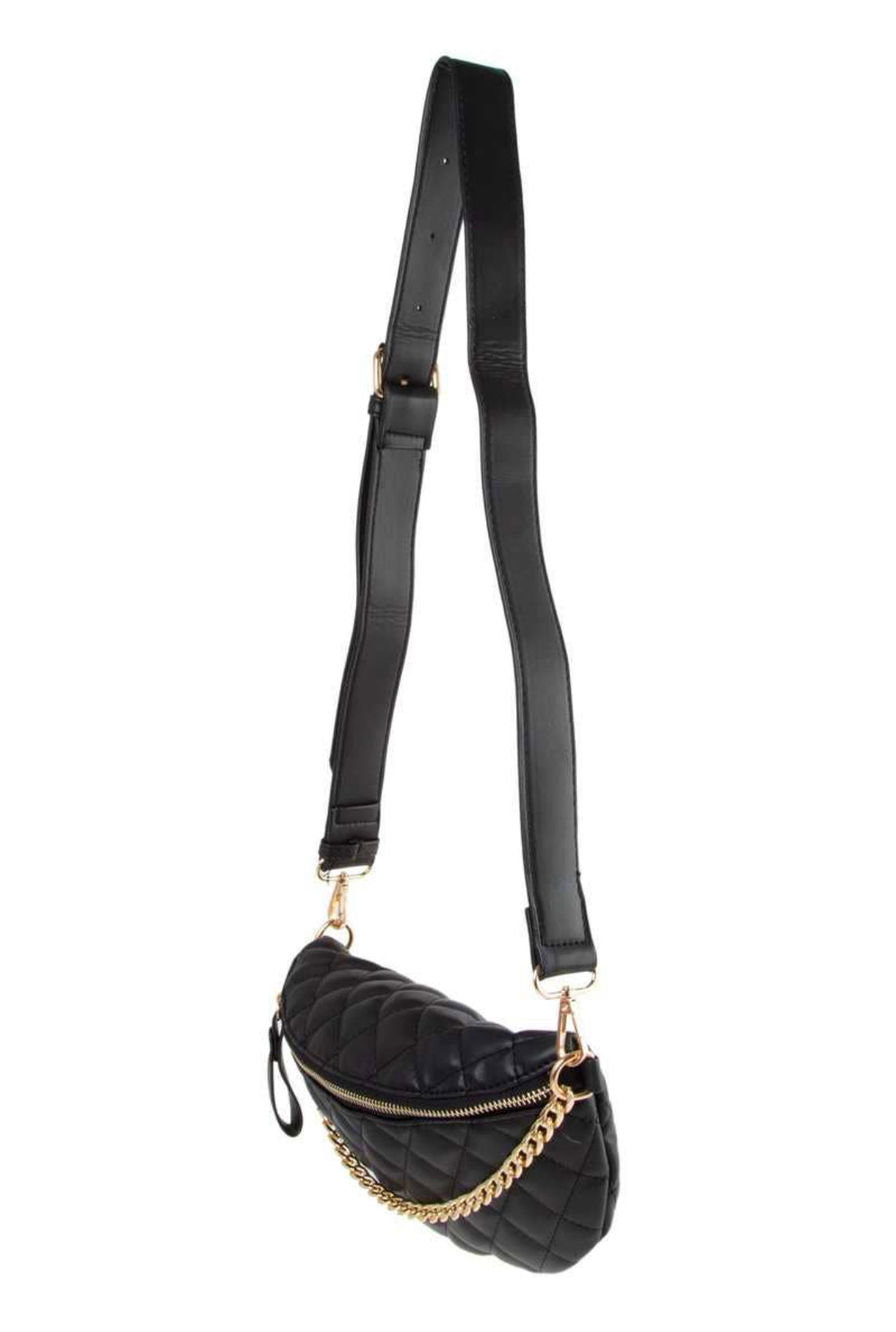 QUILTED CROSSBODY BLACK