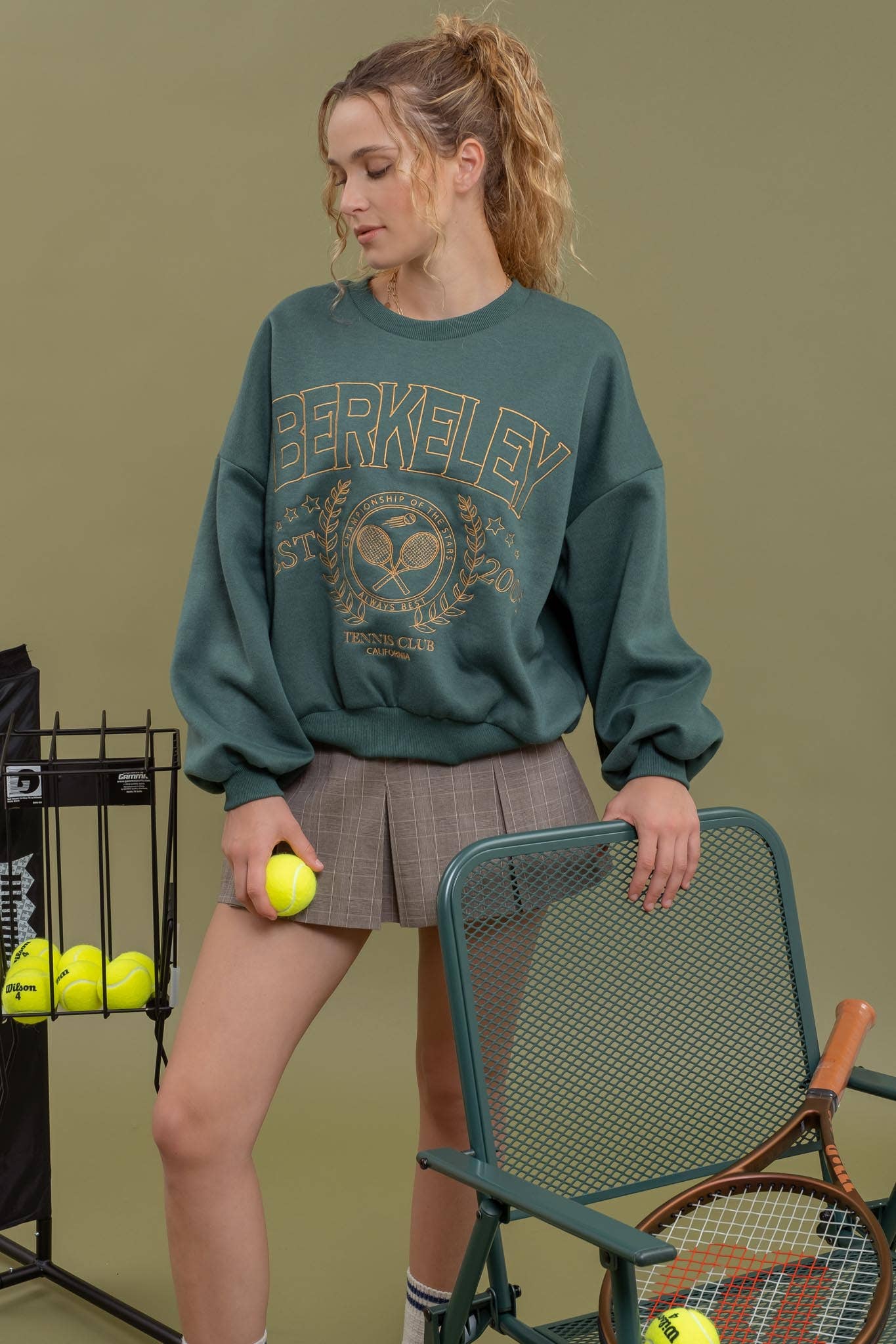 BERKELEY SWEATSHIRT-HUNTER GREEN