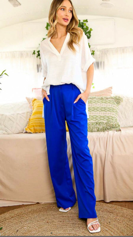 Royal Blue Woven Pants