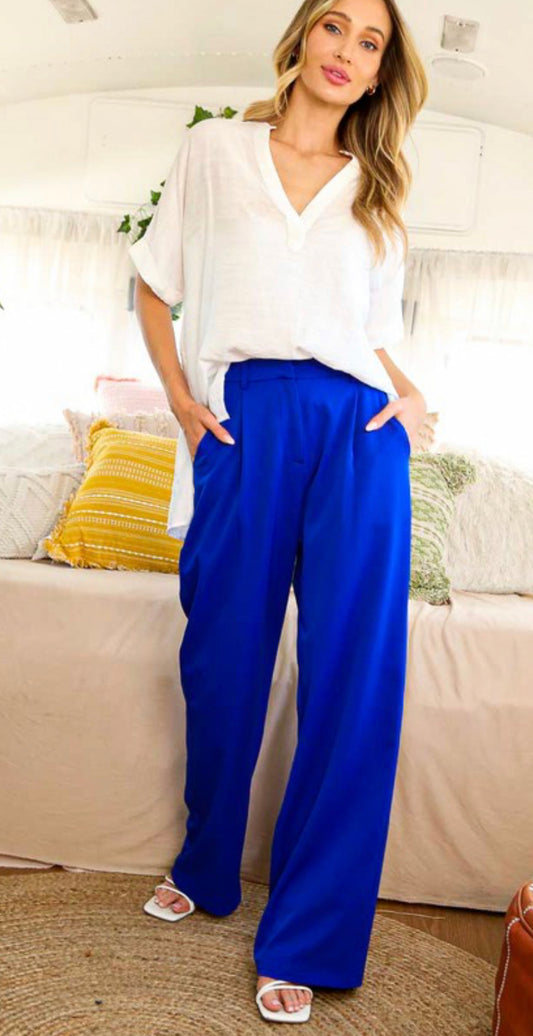 Royal Blue Woven Pants