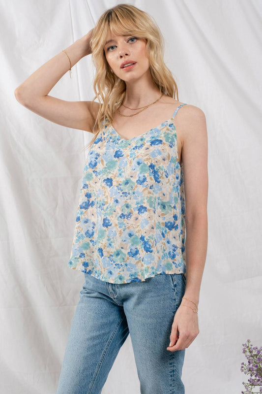 FLORAL V NECK CAMI