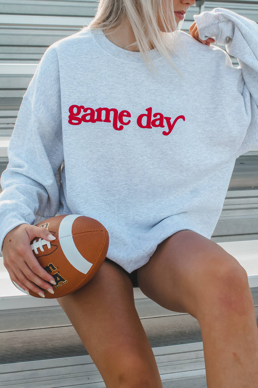Game Day Puff Letter Sweatshirt