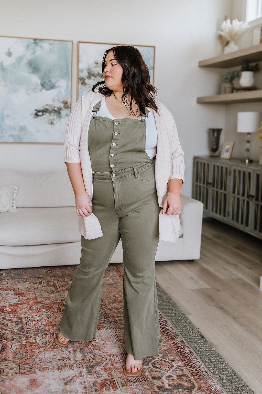 Olivia Overalls in Olive