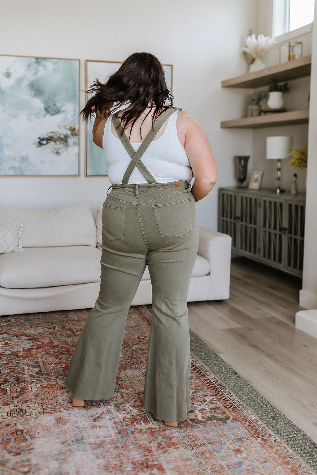 Olivia Overalls in Olive