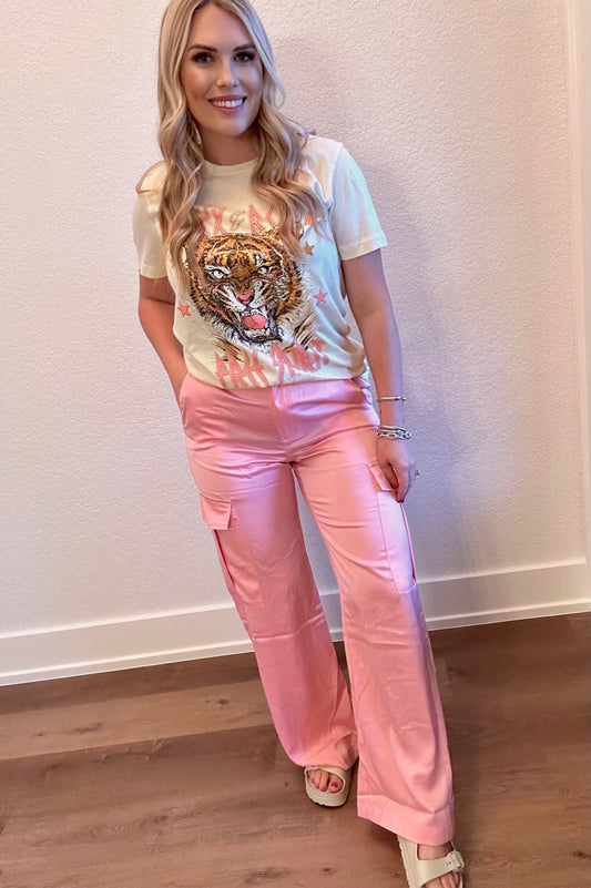 PINK CARGO PANTS