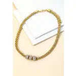 TRIPLE CHARM NECKLACE/GOLD