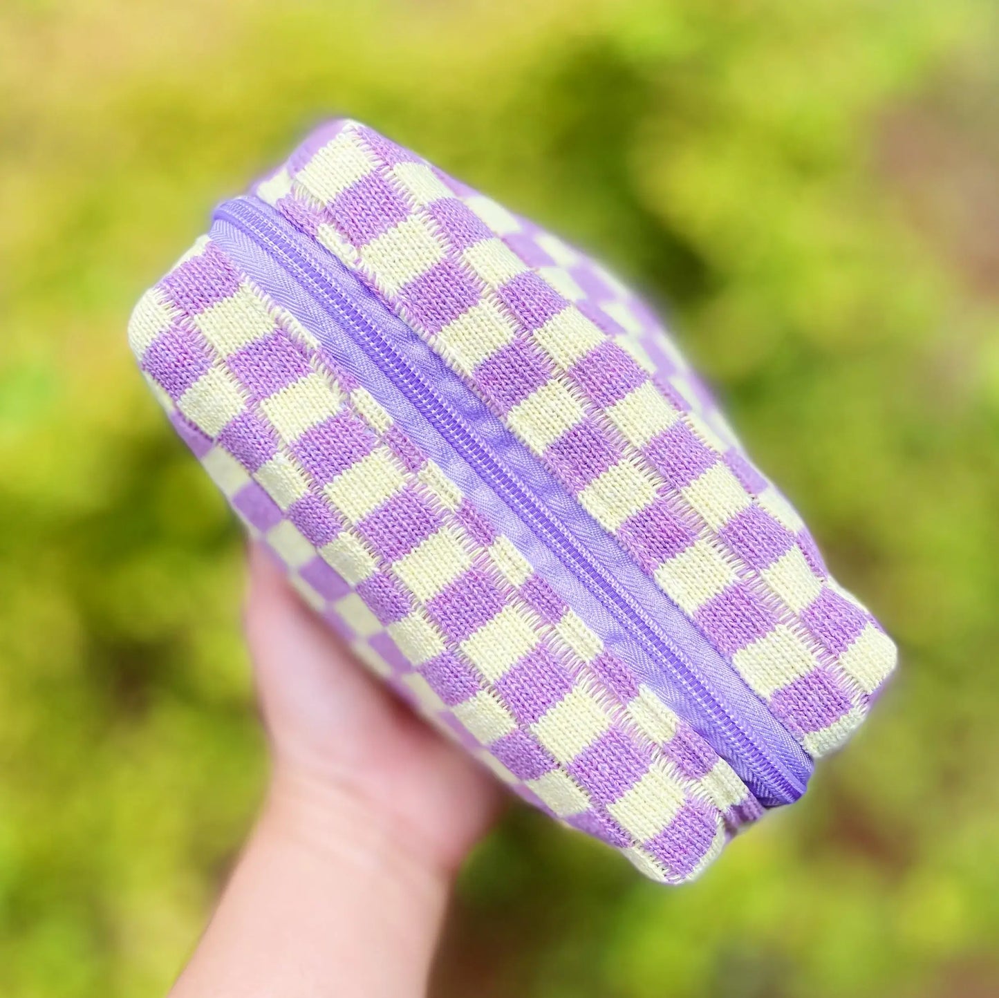 CHECK YOURSELF COSMETIC BAG/ LAVENDER