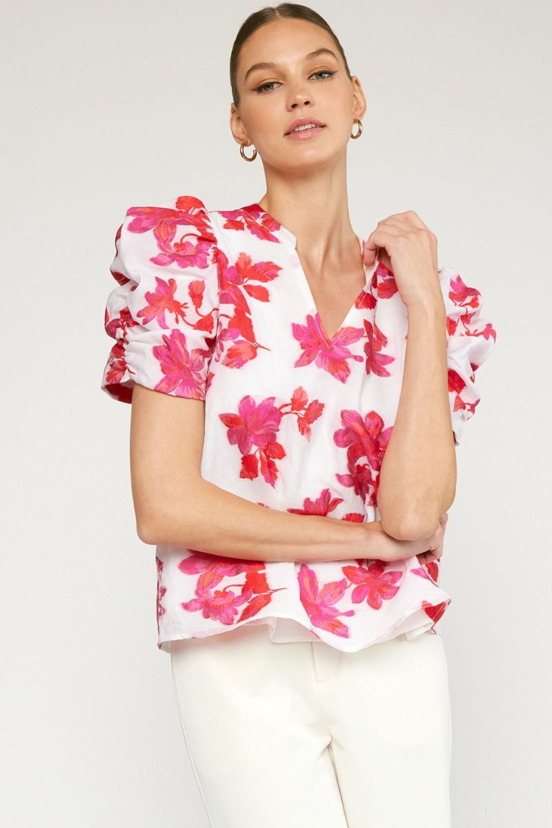 VIVIAN FLORAL TOP