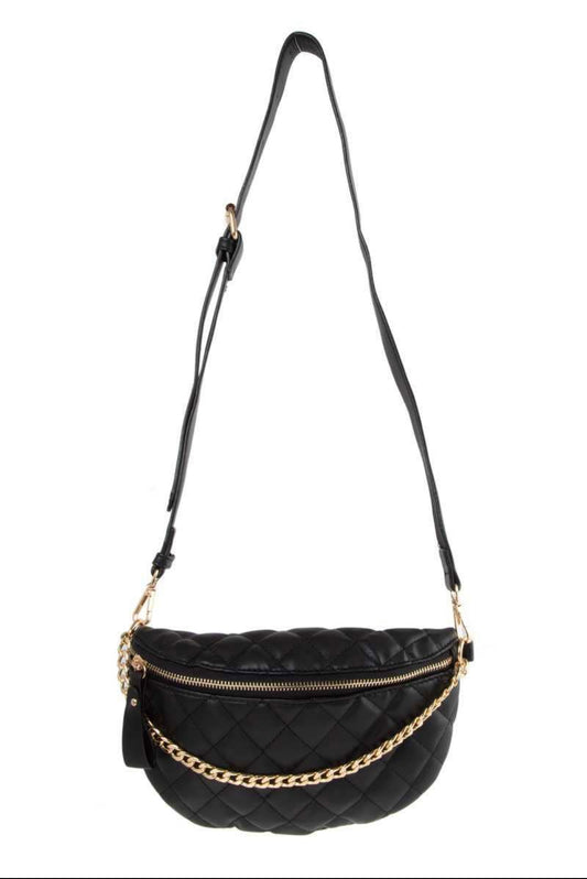 QUILTED CROSSBODY BLACK